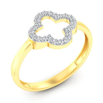 Кольцо из желтого золота и фианитами (арт. 141210ж)