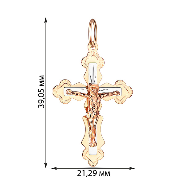 Золотий натільний хрестик (арт. 522101) – зображення 2
