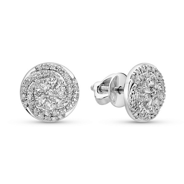 Золоті сережки пусети з діамантами (арт. Т011681030б) – зображення 1