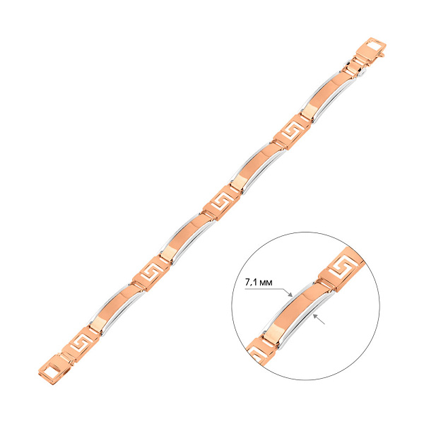 Браслет из красного и белого золота (арт. 325647кб) – изображение 6