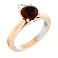 Каблучка з комбінованого золота з гранатом (арт. 140809Пкбк) – зображення 4