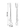 Сережки-підвіски з білого золота (арт. 107915б) – зображення 2