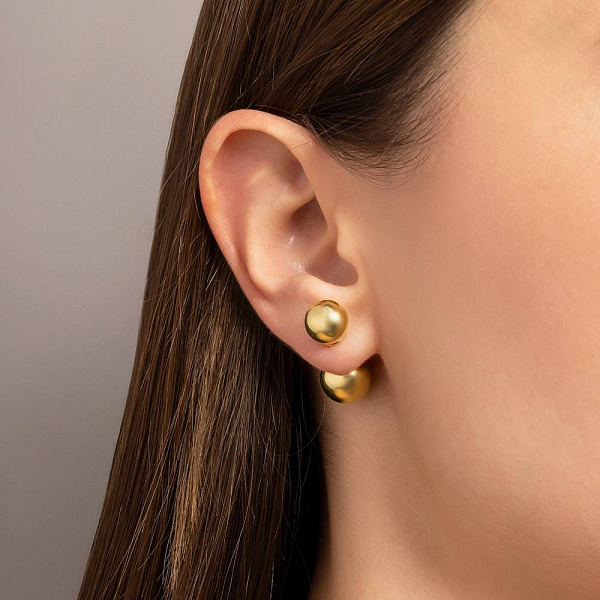 Серьги золотые в желтом цвете металла (арт. 100073ж) – изображение 2