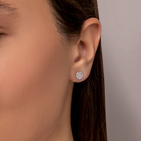 Серьги из белого золота с бриллиантами (арт. Т011639005б) – изображение 3