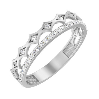 Золотое кольцо с фианитами  (арт. 140774б)