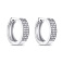 Серьги-кольца из серебра с фианитами (арт. 7502/2815/15) – изображение 1