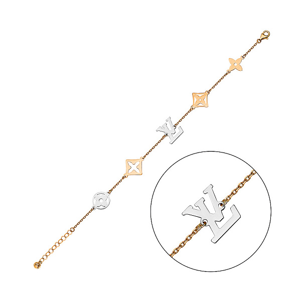 Браслет из красного и белого золота (арт. 324989кб) – изображение 1