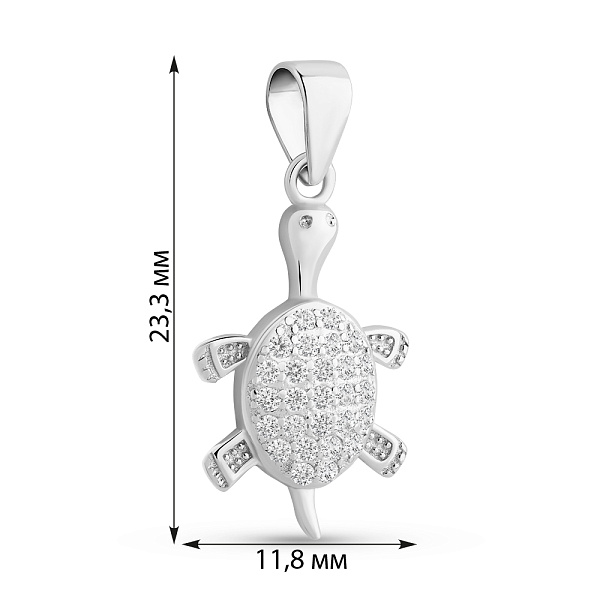 Серебряный подвес Черепашка (арт. 7503/4438) – изображение 2
