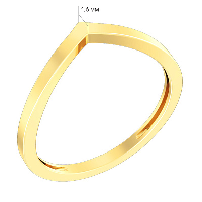 Золотое кольцо без камней (арт. 140762ж)