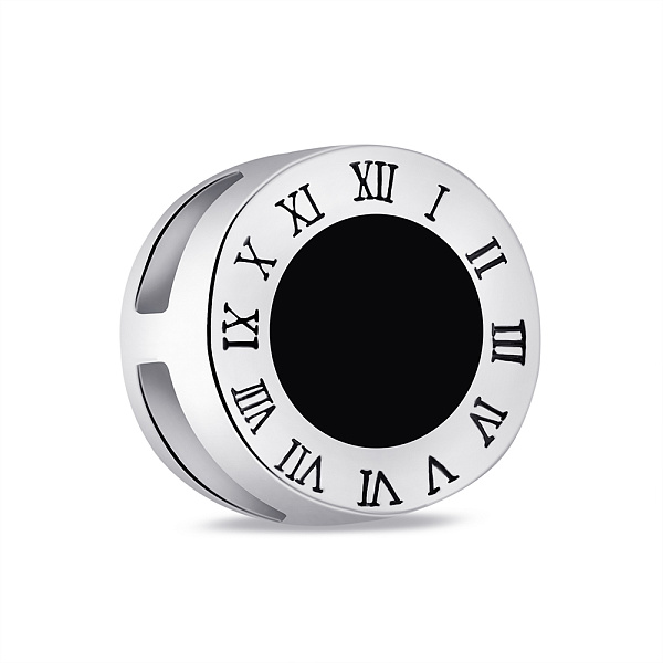 Срібний шарм з чорною емаллю (арт. 7503/3372/8еч) – зображення 1