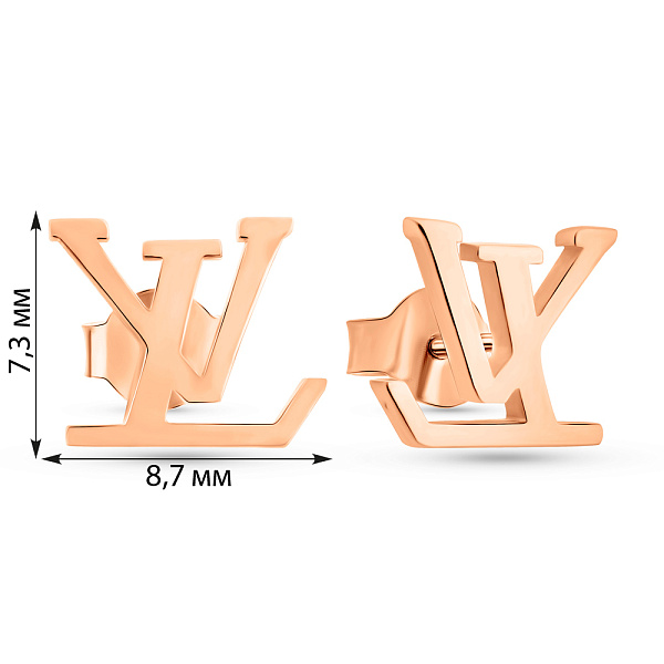 Серьги-пусеты из золота (арт. 107562/2) – изображение 2