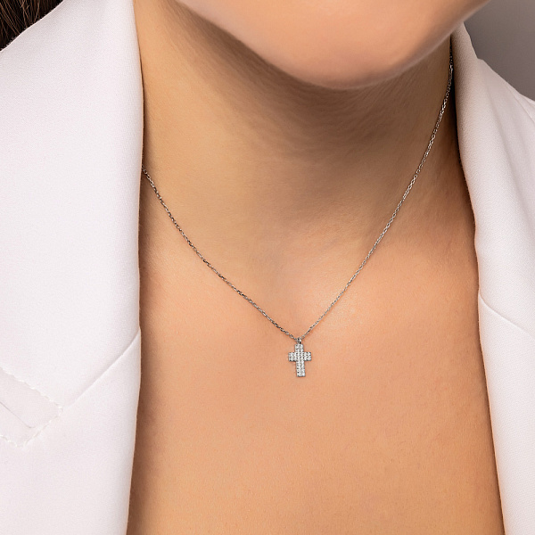 Золотое колье с бриллиантами (арт. Ц011794010б) – изображение 2