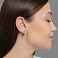 Серьги из белого золота с дорожкой из фианитов (арт. 111300б) – изображение 3