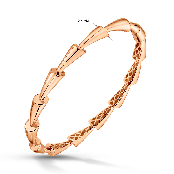 Жесткий золотой браслет (арт. 3261313) – изображение 4