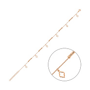 Золотий браслет на ногу з підвісками (арт. 3261050н)