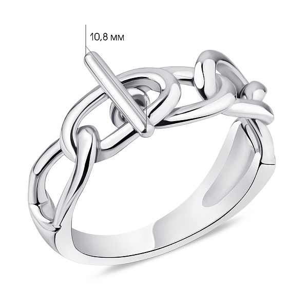Кольцо из серебра "Цепь" без вставок Trendy Style (арт. 7501/5717) – изображение 2