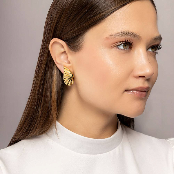 Золоті масивні сережки Francelli (арт. 1091875ж) – зображення 4