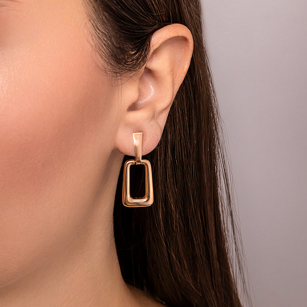 Серьги из красного золота (арт. 111328) – изображение 3