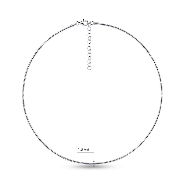 Серебряное колье-струна без камней (арт. 7507/1350) – изображение 3