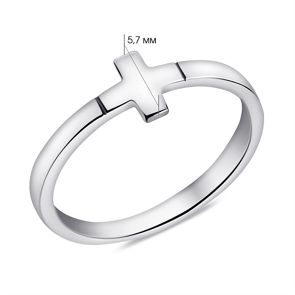 Срібна каблучка без каменів (арт. 7501/506кп) – зображення 2