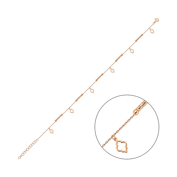 Золотий браслет на ногу з підвісками (арт. 3261050н) – зображення 1