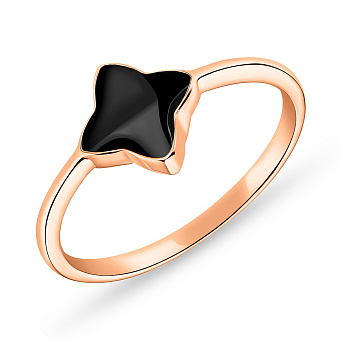 Золотое кольцо с эмалью (арт. 155368еч)