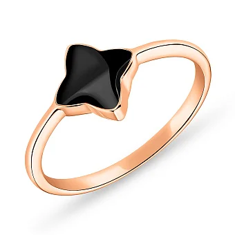 Золотое кольцо с эмалью (арт. 155368еч)