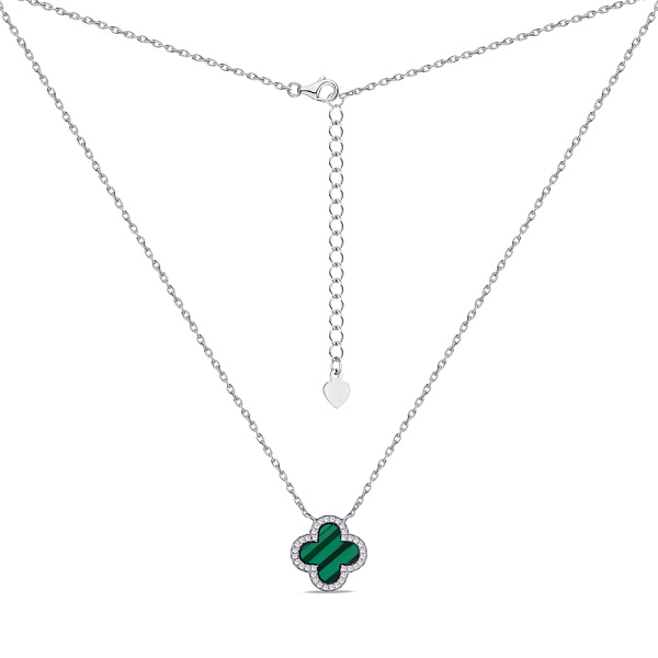 Серебряное колье с малахитом (арт. 7507/977/10млх) – изображение 2