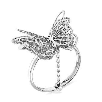 Кольцо Francelli из белого золота с подвеской (арт. 140201б)