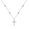 Серебряное колье с крестиком и фианитами (арт. 7507/1392) – изображение 1