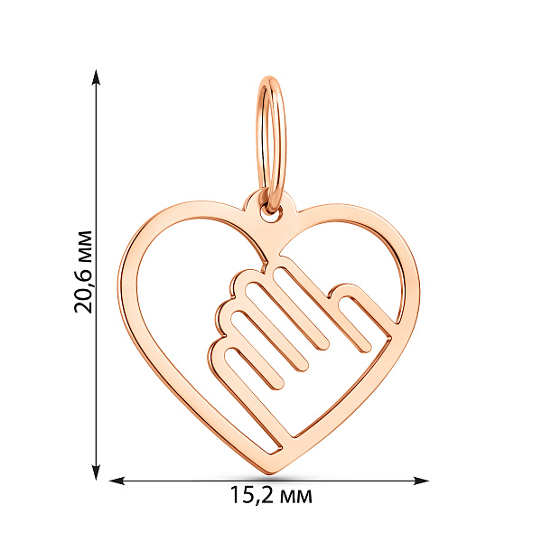 Подвес из красного золота (арт. 440792) – изображение 3