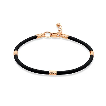 Браслет з каучуку з золотими вставками (арт. 340257а)