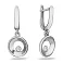 Серьги-подвески из белого золота с фианитами (арт. 106344б) – изображение 1