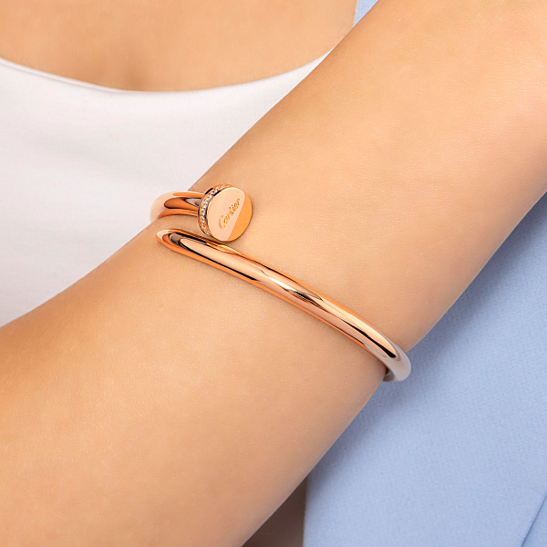 Золотой браслет в форме гвоздя с фианитами (арт. 3261118) – изображение 2