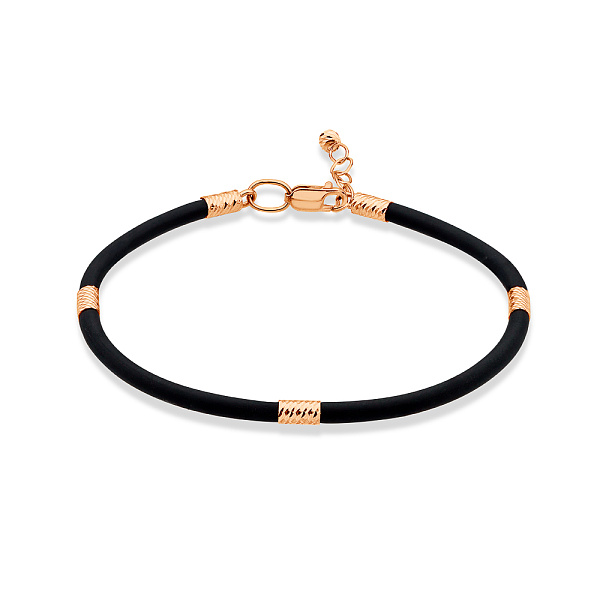 Браслет з каучуку з золотими вставками (арт. 340257а) – зображення 1