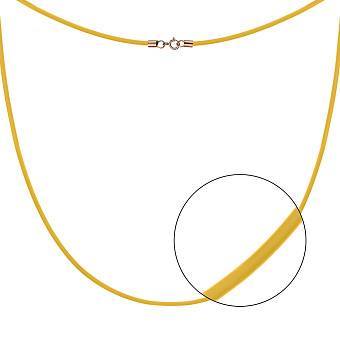 Ювелірний шнурок з каучуку зі срібним замком (арт. 7607/1774кж)