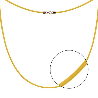 Ювелірний шнурок з каучуку зі срібним замком (арт. 7607/1774кж)