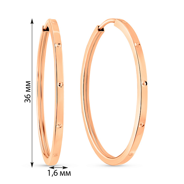 Золотые серьги-кольца (арт. 122103/35) – изображение 5