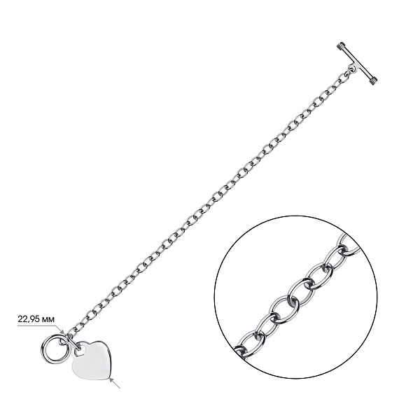 Серебряный браслет с подвеской (арт. 7509/3174) – изображение 2