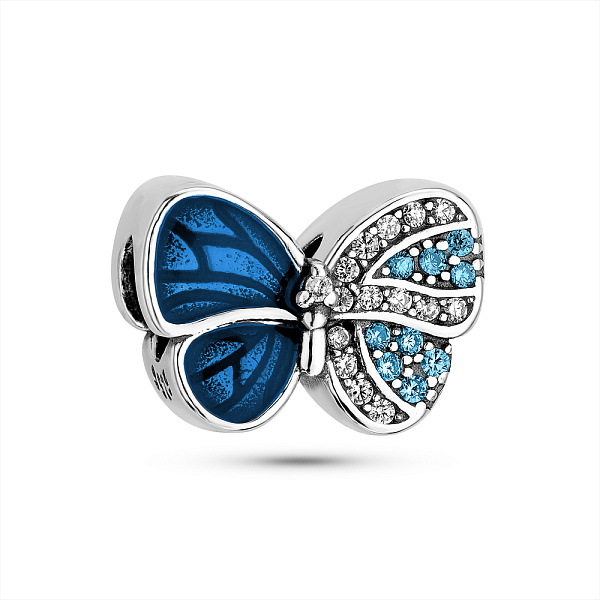 Срібний шарм Метелик (арт. 7903/4367ес) – зображення 1