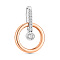 Подвеска из красного и белого золота с фианитами (арт. 440522)