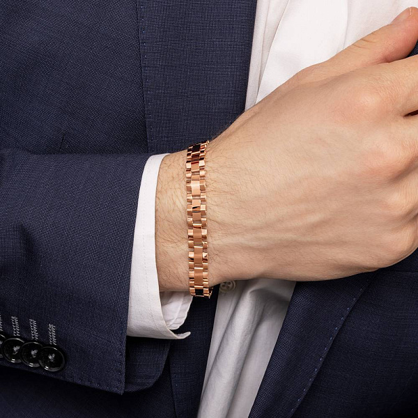 Золотой массивный браслет (арт. 3261221) – изображение 3