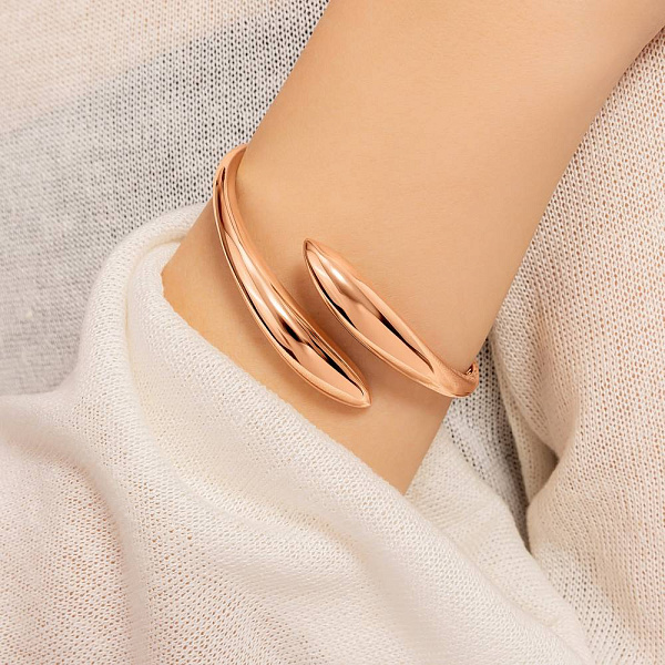 Жорсткий браслет з червоного золота (арт. 3261247) – зображення 4