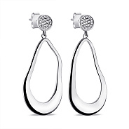 Серебряные серьги-пусеты с фианитами (арт. 7518/6685)