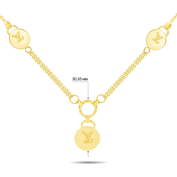 Золоте кольє в жовтому кольорі (арт. 351459ж) – зображення 3