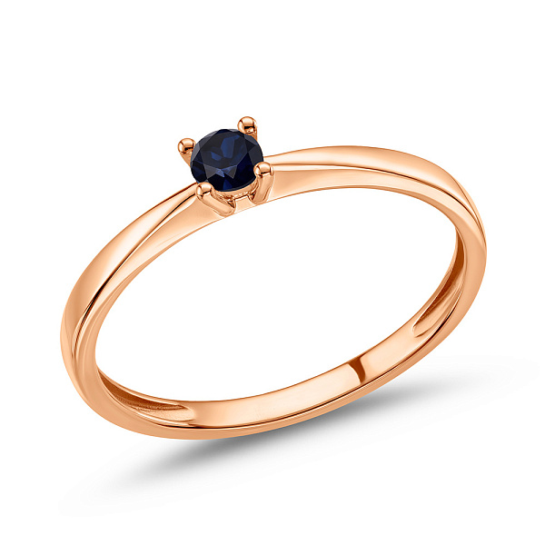 Золотое кольцо с сапфиром (арт. К011089с) – изображение 1