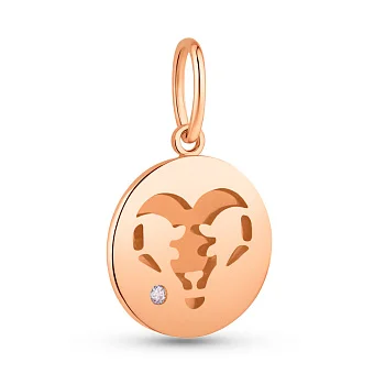 Золотий підвіс Овен (арт. 424739ов)