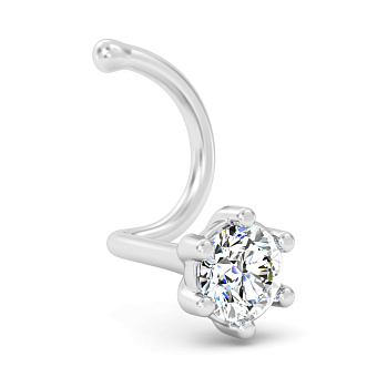 Золотой пирсинг в нос с бриллиантом (арт. Н011826005б)