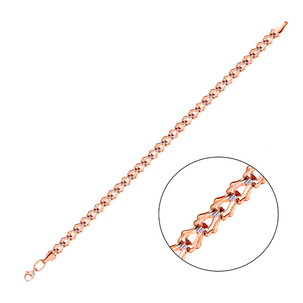 Браслет золотой в комбинированном цвете металла (арт. 321244кб) – изображение 1