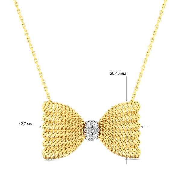 Золоте кольє з діамантами Francelli (арт. Ц361358005ж) – зображення 2